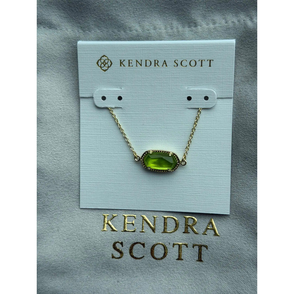 Kendra Scott Green Pendant Necklace